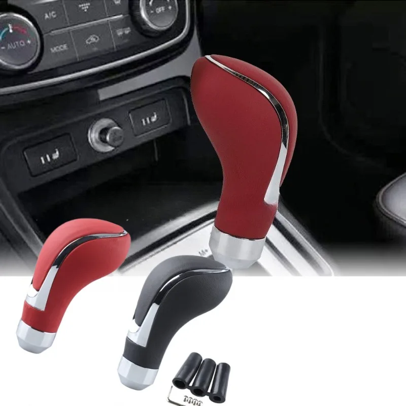 

Universal Genuine Leather Manual Gear Shift Knob Replacement Custom Design Sporty Auto Interior Decoration Upgrade Accessories