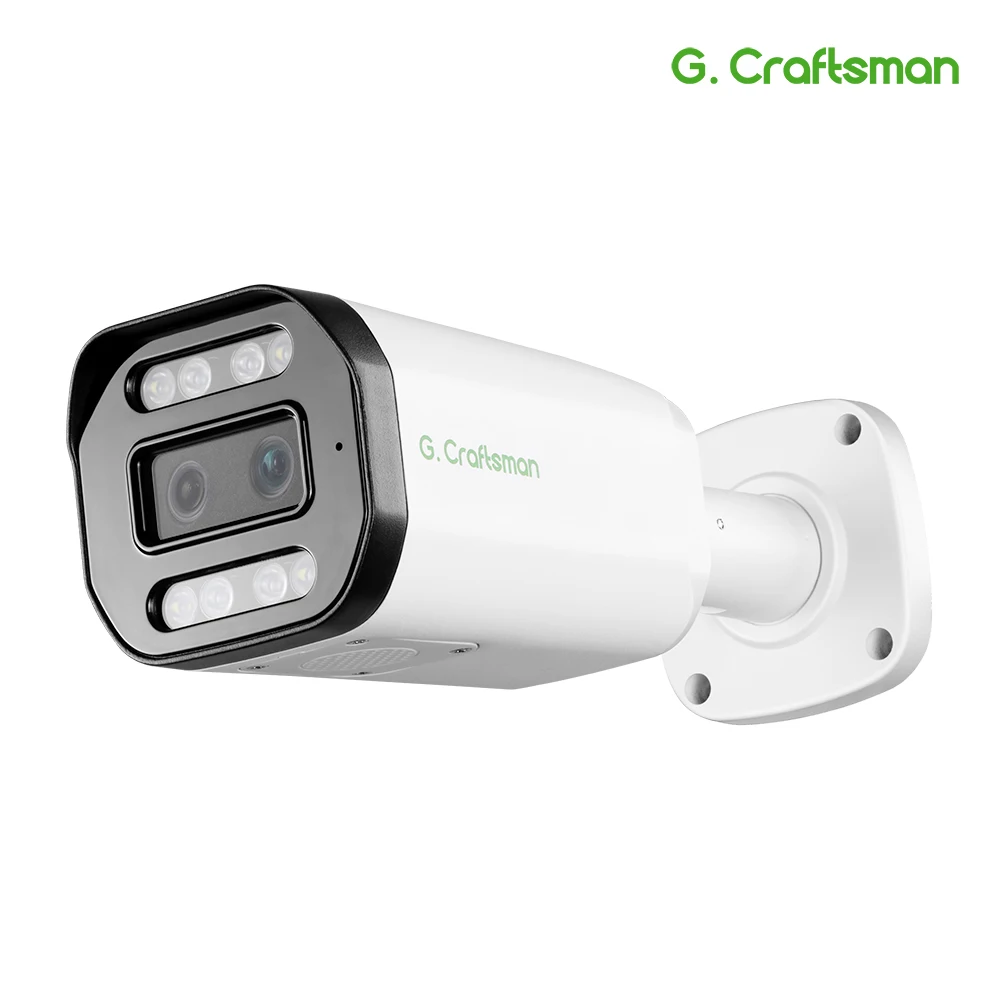 G.Craftsman 4MP * 2 POE двойной объектив Bullet CCTV видеонаблюдение безопасности Hikvision совместимый