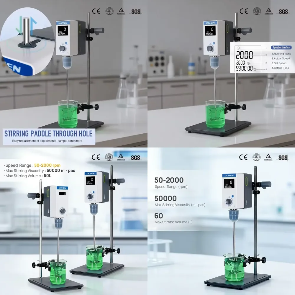 

Laboratory 20L 40L 60L High Torque Industrial Agitator High Speed Agitator