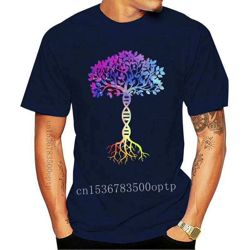 Dna Biology Genetics Tree Of Life Genes Gift T Shirt Original Printing Breathable Tee Shirt Summer O-Neck Interesting Clothes