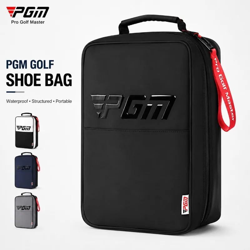 PGM Golf Shoe Bag Waterproof Microfiber Portable Shoe Case Large Capacity for Men Women Golf Shoes XB007