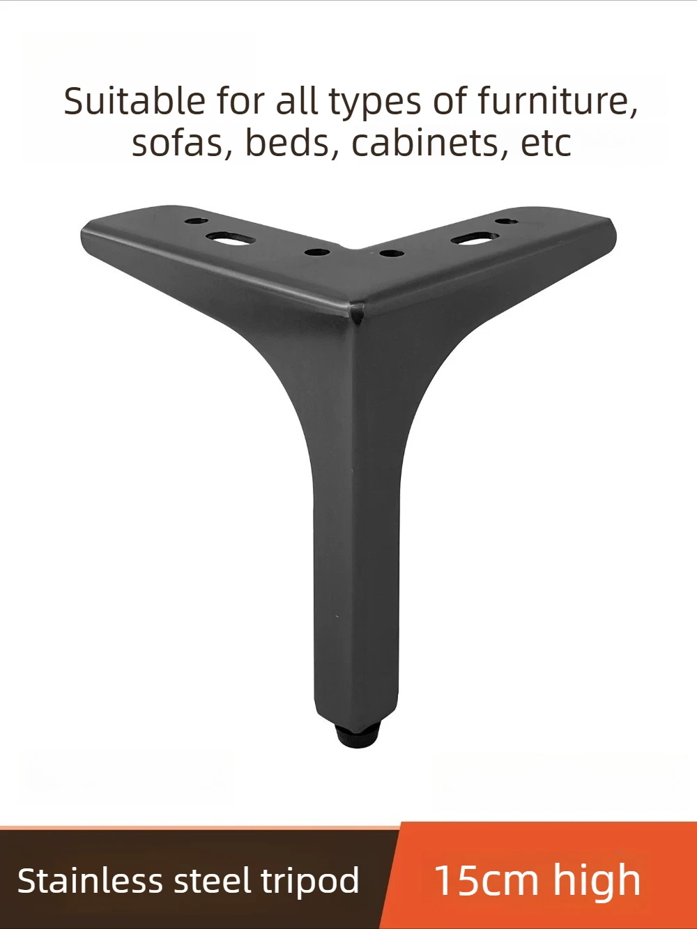 15cm Stainless Steel Three Pronged Sofa Legs TV Cabinet Feets Table Legs Height Increasing Hardware Legs Accessories