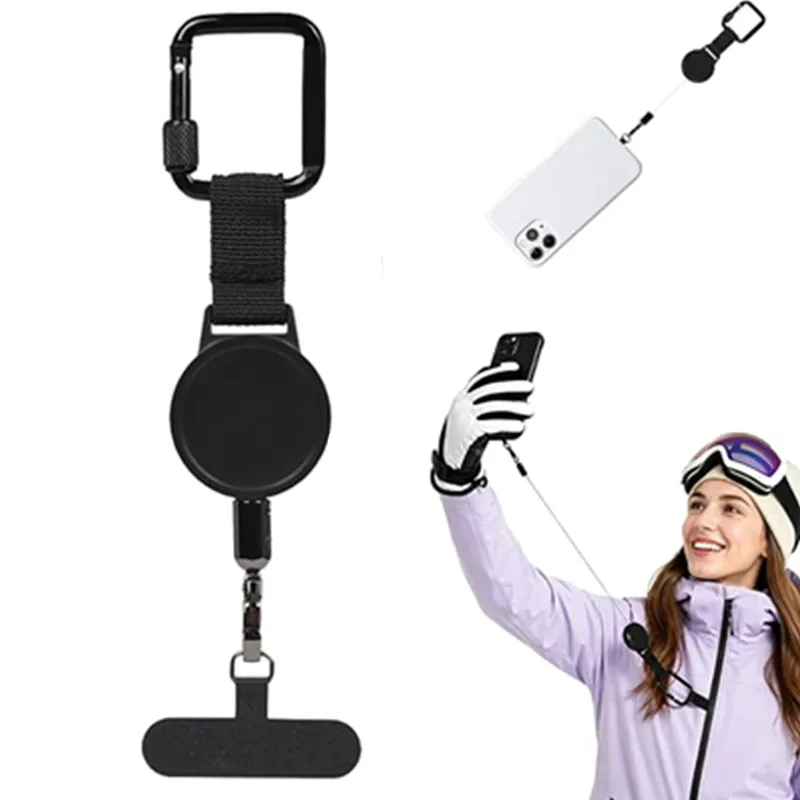 Einziehbare Diebstahlsichere Outdoor-Handyhülle für iPhone Air 17 16 E 15 14 13 12 Pro Max Plus 17E 16E mit Anti-Verlust-Schlaufe