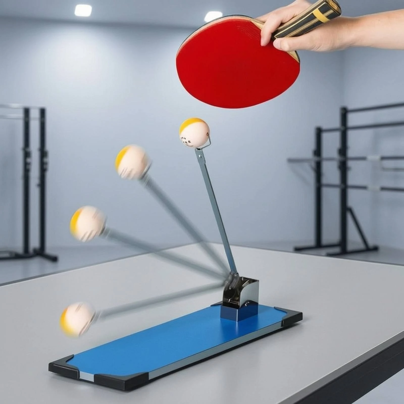 ソロ卓球練習器具-コンパクト卓球回転練習器具-練習ツール-初心者向け-ポータブル-室内用