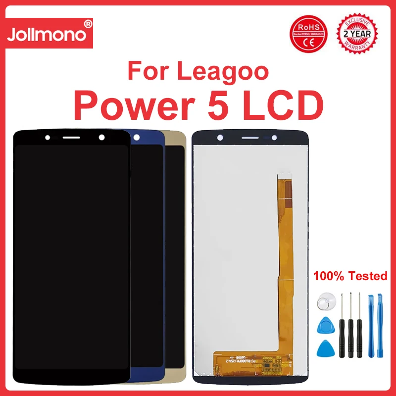 

5.99''For Leagoo Power 5 LCD Display+Touch Screen Digitizer Assembly For Power5 Repair Parts+Tools+Adhesive