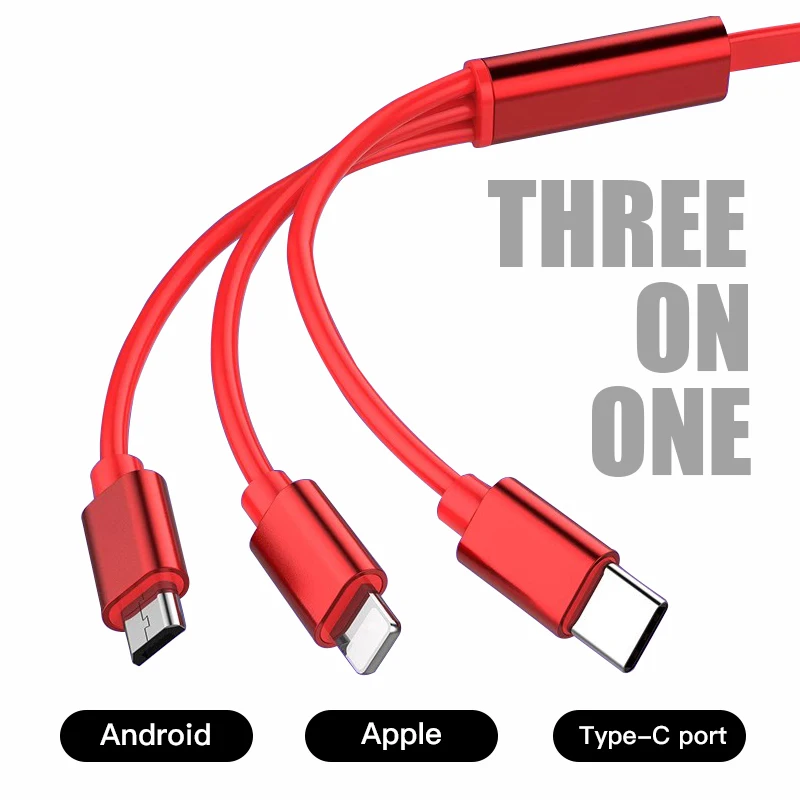 3 In 1 Micro USB Type C Charging Cable Multi Charger For Audi A1 A2 A3 A4 A5 A6 A7 A8 Q1 Q2 Q3 Q4 Q5 Q6 Q7 Q8 TT RS3 S5 B8 C6 B9