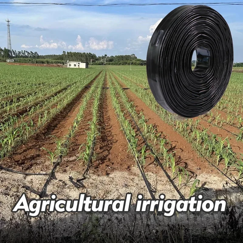 50/100m Drip Tape 16mm PE Tubing Spacing 10-40cm for Garden Greenhouse Watering Farm Agricultural Irrigation Soaker Hose Dripper