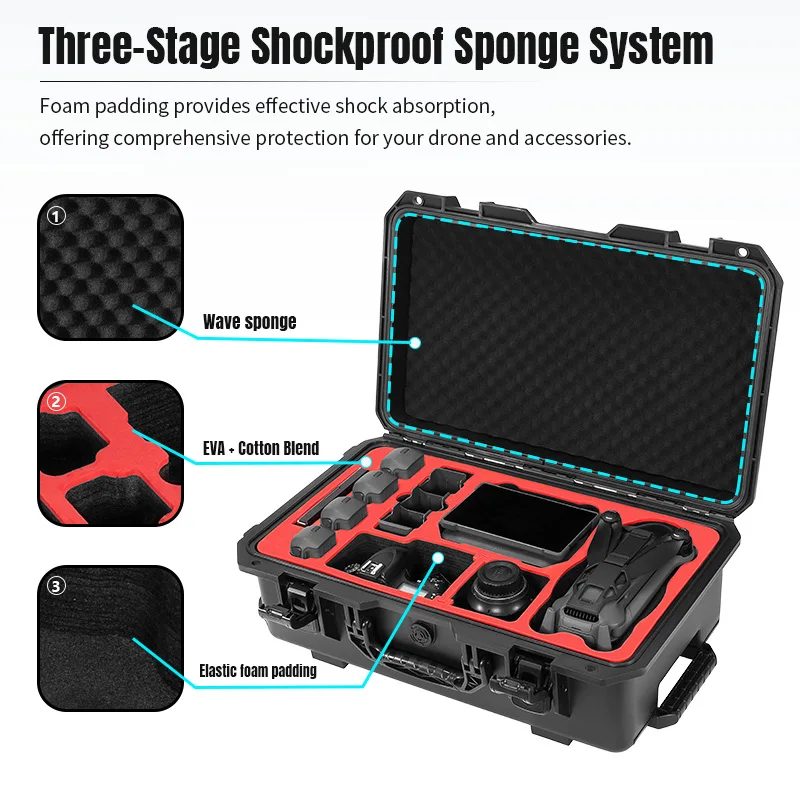 For DJI Mavic 4 Pro/Mavic 3/Air 3S Drone Trolley Case Waterproof Box Luxury Travel Carrying Case For RC 2/RC PRO 2 Accessories