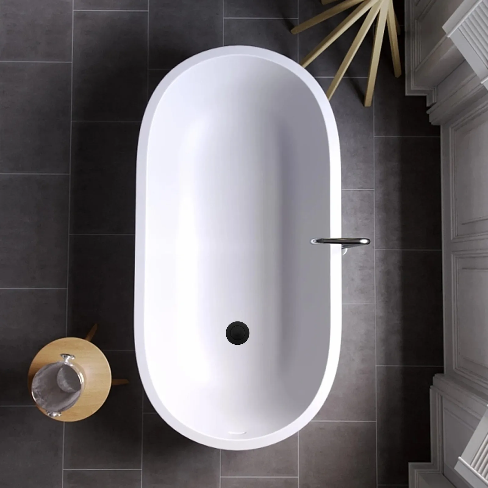 

Press Type Bathtub Drain Plug Hair Catcher Push Button Cover Replacement Odor Prevention Safe Press Type Plug for Tub