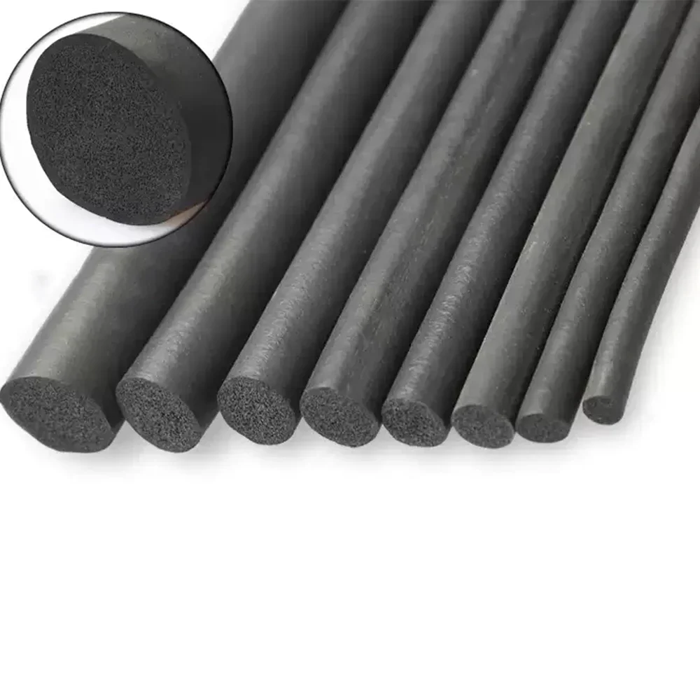 1/2/3/5M Dia1.5/2/3/3.5/4/5/6/7/8/9/10/11/12/13/14~20mm Black Round EPDM Rubber Foam Sealing Strip Sponge Cord Cabinet Door Seal