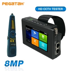 Pegatah – testeur de caméra de vidéosurveillance IP ahd, mini moniteur 4k HDMI VGA IPC, moniteur portable CCTV poe, test de câbles de caméra cftv