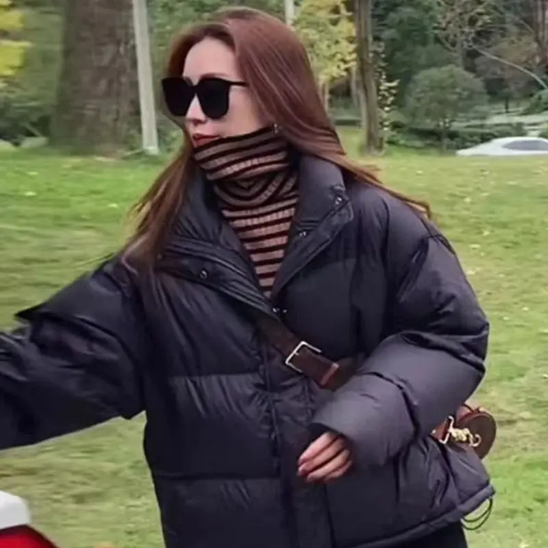 

Down and Cotton Jacket 2025 Winter New Loose Korean Version Fashionable and Simple Western Style Jacket Thickened Short Jacket
