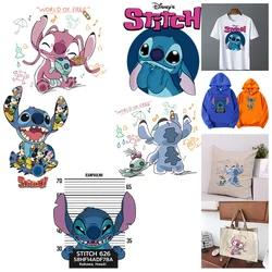 Disney Lilo&Stitch Stitch Pattern Print, zastosowanie do prasowania na naszywki odzieżowe, odpowiednie do bluz z kapturem, koszulki, poduszki, torby canva.