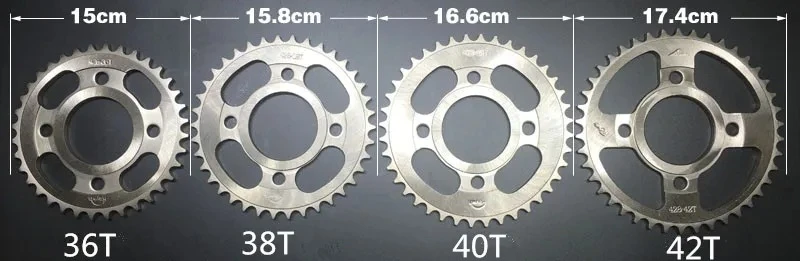 CBF CG CM CBT125/150 36-38-40-42-43-45-48-53T  Motorcycle sprocket/  motorcycle sprocket/Engine Sprocket  Teeth/Motorcycle Dirt