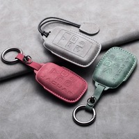 Leather Car Remote Key Case Cover Shell Fob For Jaguar XE XF E-Pace F-Pace X8 XJ XFL XJL A9 A8 Keychain Auto Styling Accessories