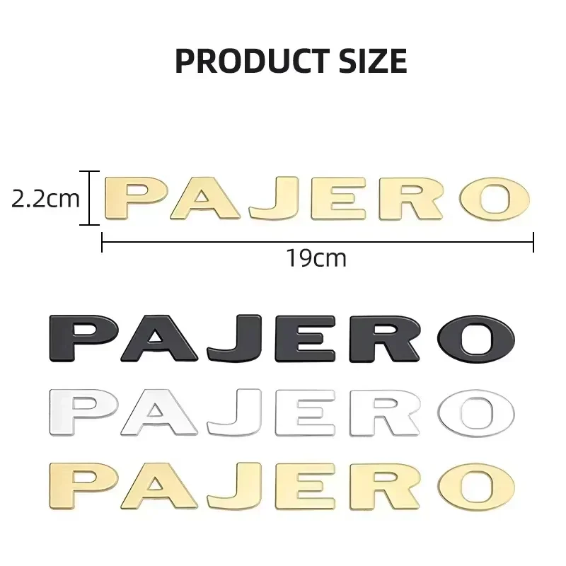 

3D Metal Car Rear Trunk Letter Emblem Badge for Mitsubishi ASX, Pajero, Eclipse Cross – Exterior Decoration