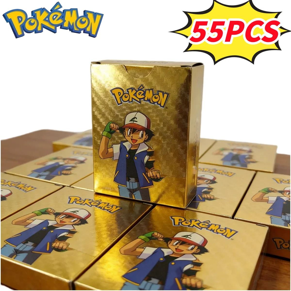 Party Games In Spanish - 포켓몬 골드 포일 카드55PCS 황금 글자