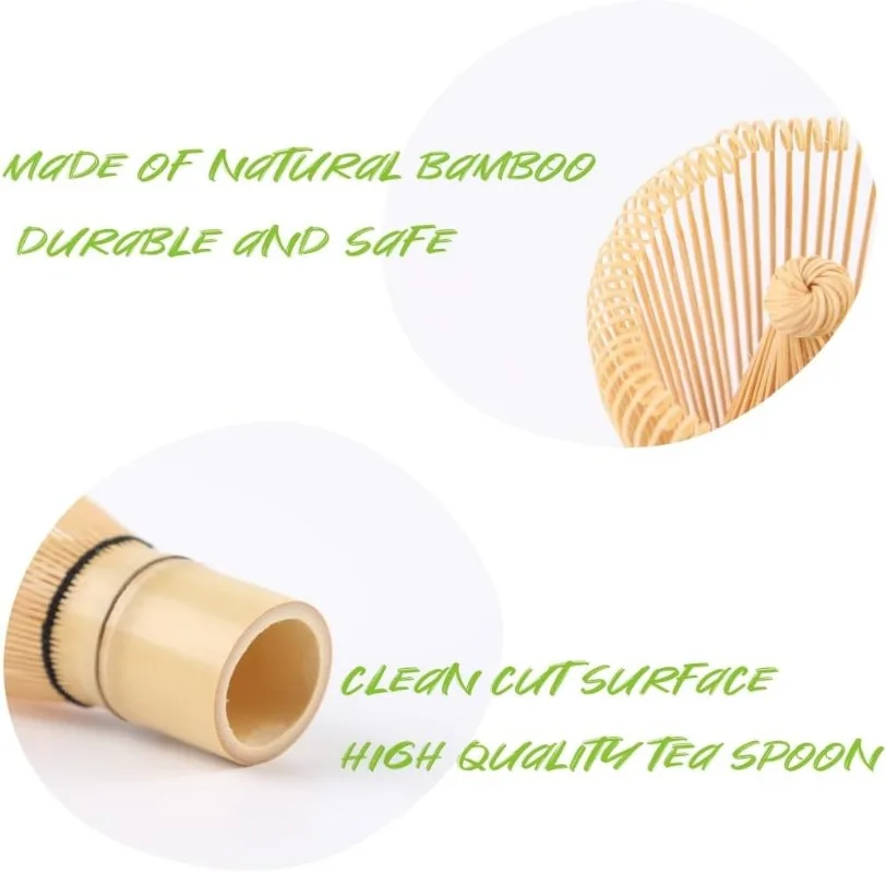 Matcha Green Tea Brushes Whisk, Natural Bamboo Teaware, Chasen Serving Powder Brush, Ferramenta para Cerimônia, Beber chá