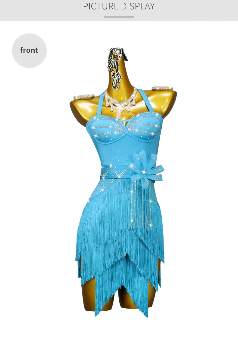 Damen Party Amerikanisches Kleid Lateinamerikanisches Tanzkostüm 2026 Neue Produkte Wettbewerbsanzug Mädchen Samba Ballsaal Bühnenkostüm Kurze Kleidung – Detail 7