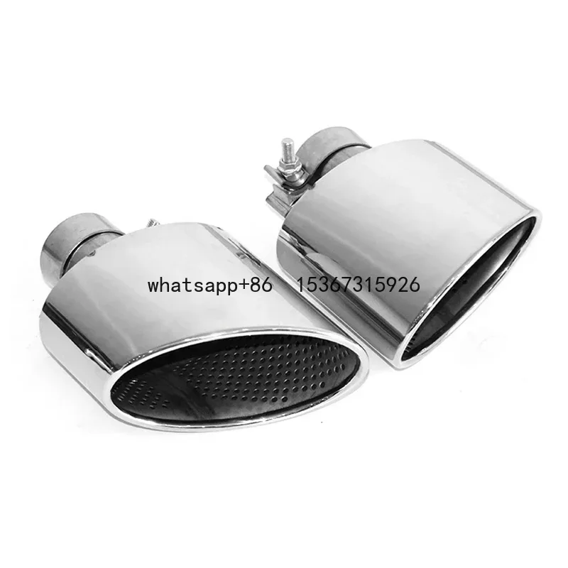 Exhaust Tip For aodi A4 A5 A6 A7 Upgrade to RS4 RS5 RS6 RS7 Silver Muffler Tip Tailpipe For aodi Exhaust Pipe Tail Throat