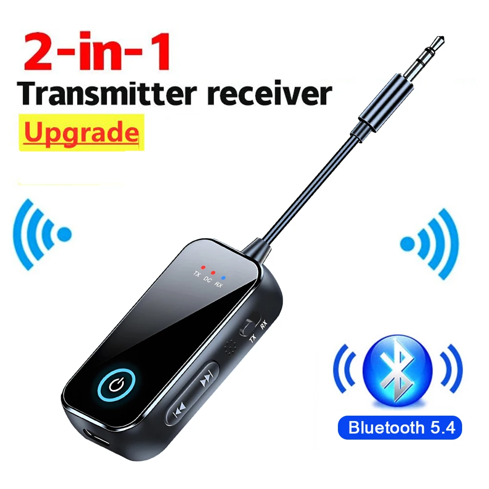 

2-в-1 Bluetooth-адаптер-передатчик-приемник Bluetooth AUX 5,4 беспроводной адаптер 3,5 мм стерео для наушников ТВ автомобильное аудио