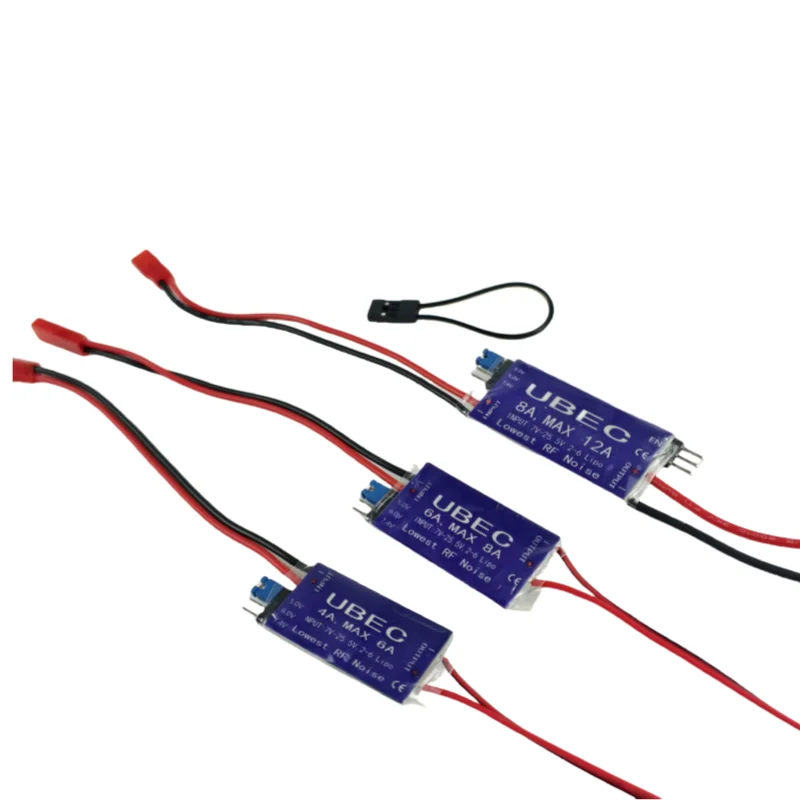 

Switching mode UBEC 4A/6A/8A output 5V/6V maximum 12A 2-6S Lipo 6-16 battery Ni-Mh is suitable for RC aircraft