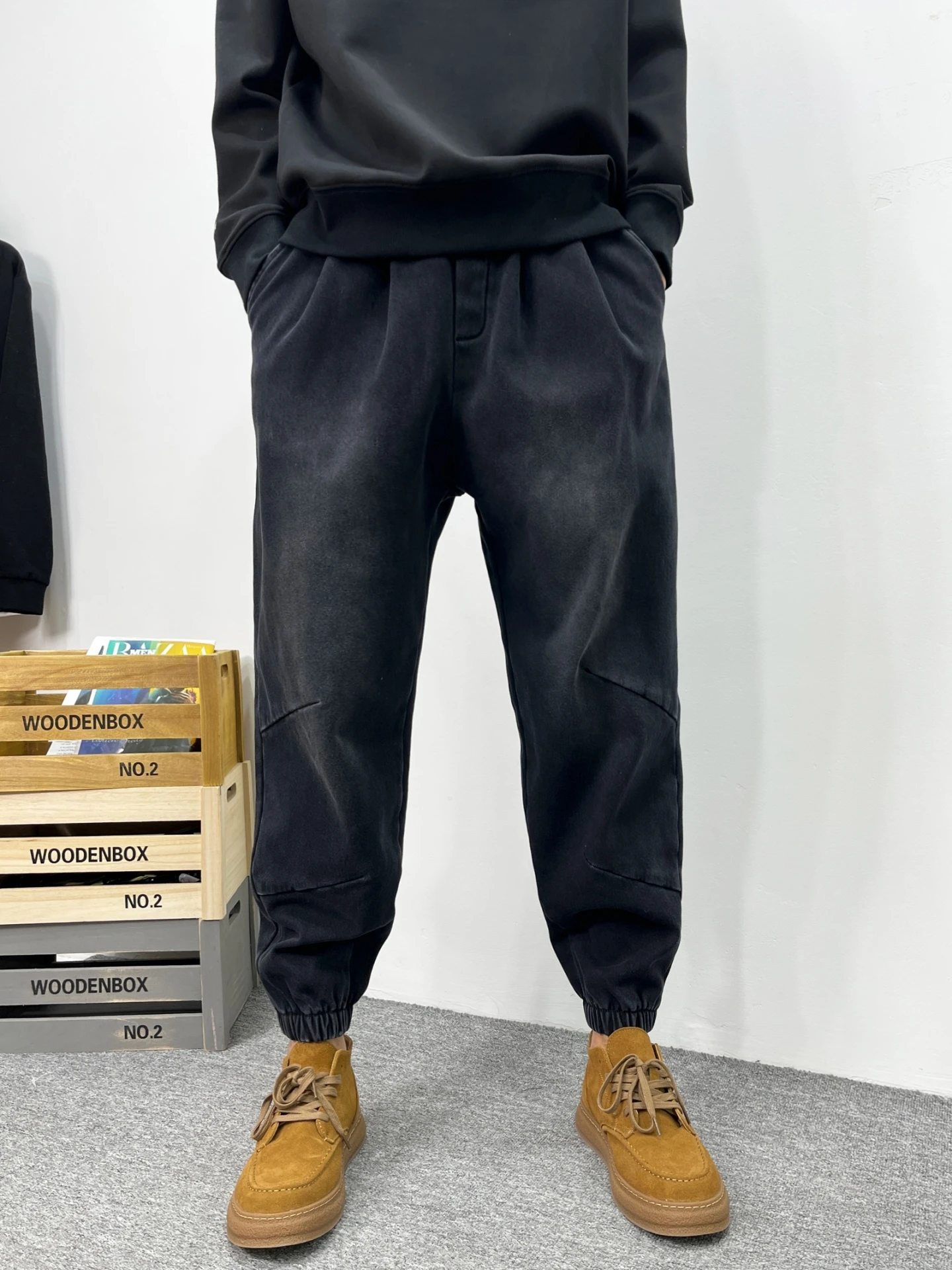 

American Retro Workwear Jeans Men's Spring Autumn New All-Match Casual Pants Rope Binding Harlan Trendy Straight Leg Jeans