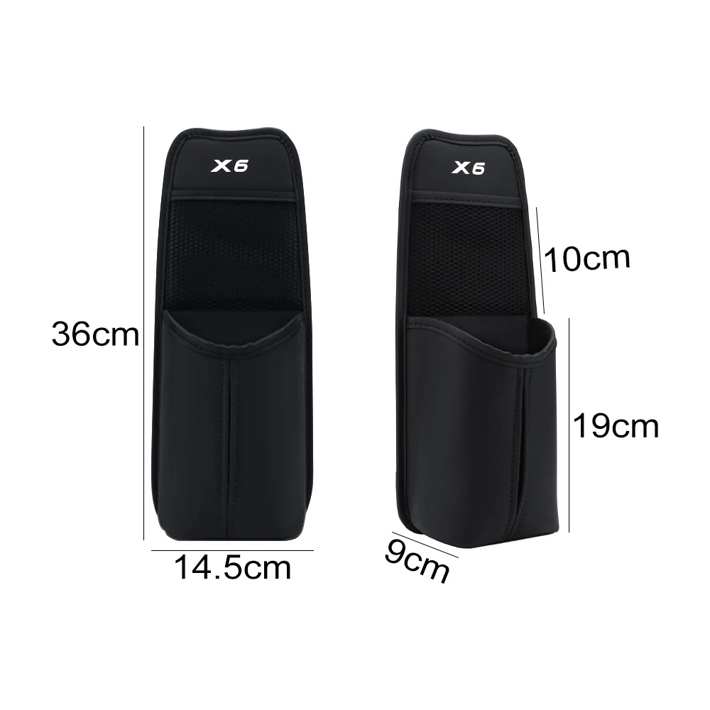 لسيارات BMW X5 X6 G05 G06 F15 F16 E70 E71 E53 E72 مقعد السيارة الجانب المنظم السيارات مقعد تخزين حقيبة للحمل مع منفذ المناشف الورقية