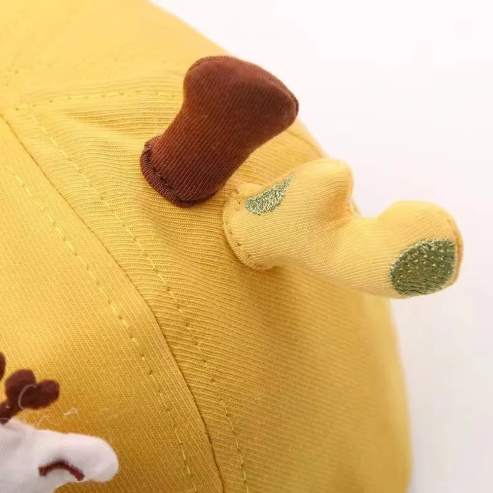 

Cute Giraffe Bucket Hat Cartoon Animals with Ears Fisherman Hat Cotton Panama Cap Boy/Girl