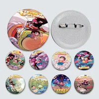 Cartoon Steven Cute Universe Creative Pins Funny Round Snap-in Brooch Badge Backpack Hat Accessories Jewelry Gifts for Friend