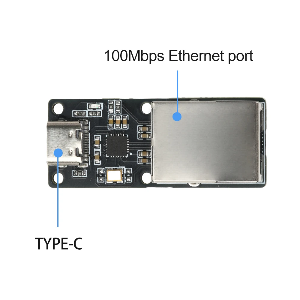CH397A USB-C to RJ45 Ethernet Module 100 Mbps USB Network Card Type-C Interface No External Power Supply