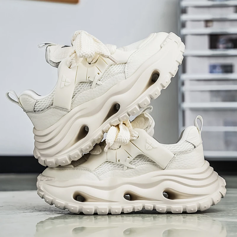 

Fashion Comfortable Anti Slip Sneakers Thick Sole Breathable Wear-resistant Man Footwear Spring and Autumn New Mens Casual Shoes