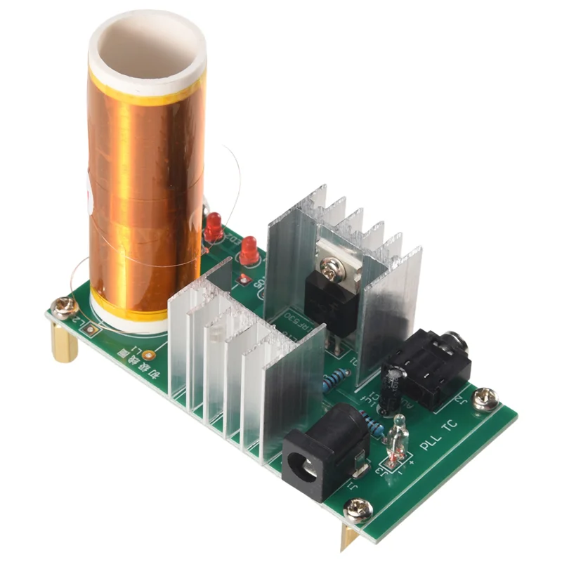 1Set Mini Per Kit Bobina Tesla 15W Mini Musica Bobina di Tesla Altoparlante Al Plasma Tesla Trasmissione Senza Fili DC 15-24V Kit FAI DA TE