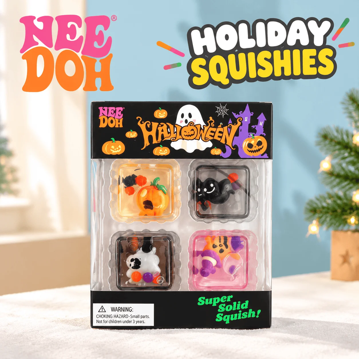 2026 New NeeDoh Mini 4 Pack Nice Cube Portable Squishy Squeeze Fidget Toy Sensory Anti‑Anxiety Stress Relief Desk Toy