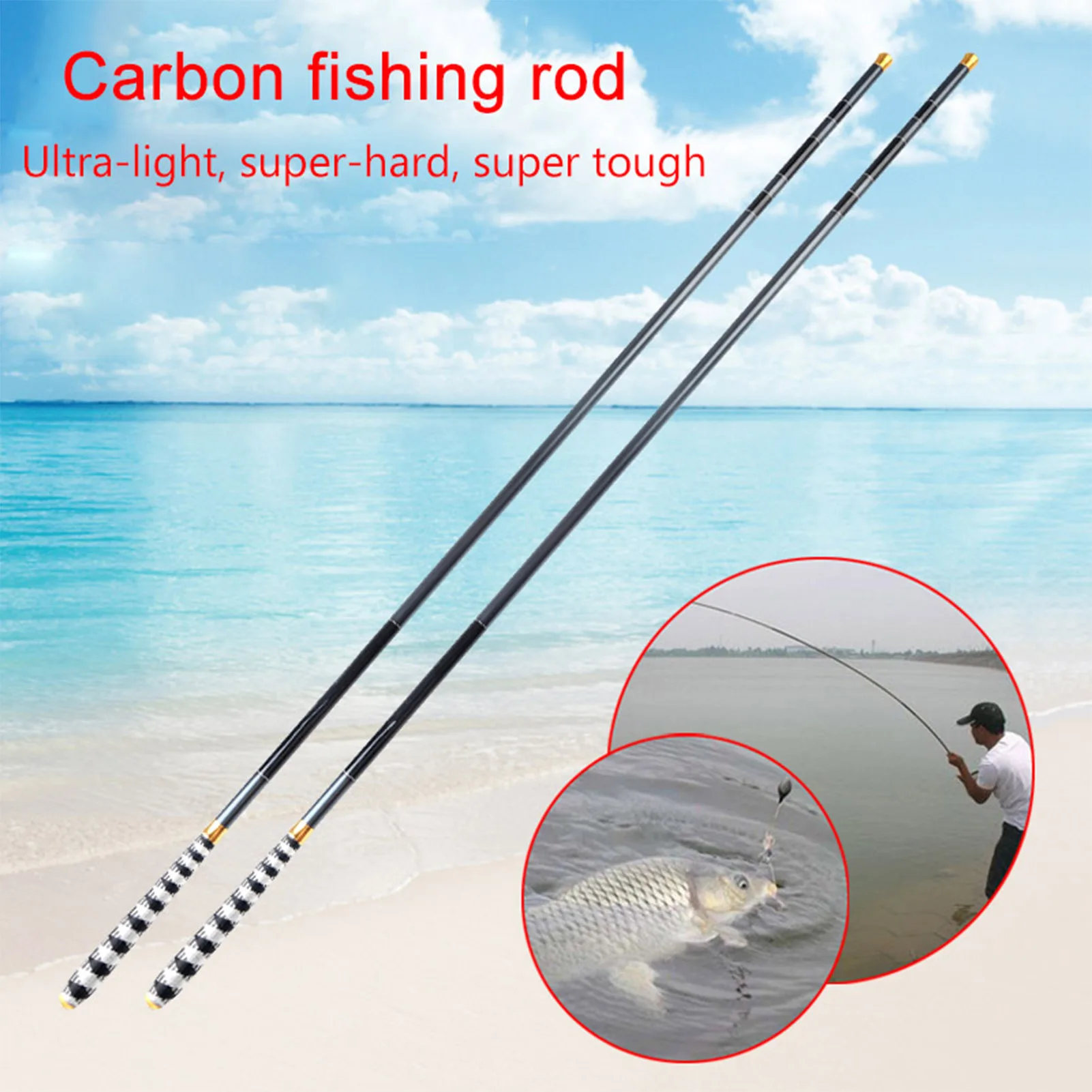 

Carbon Fishing Stream Rods Tight Rod Section Angling Equipment for River Pond Fishing Using