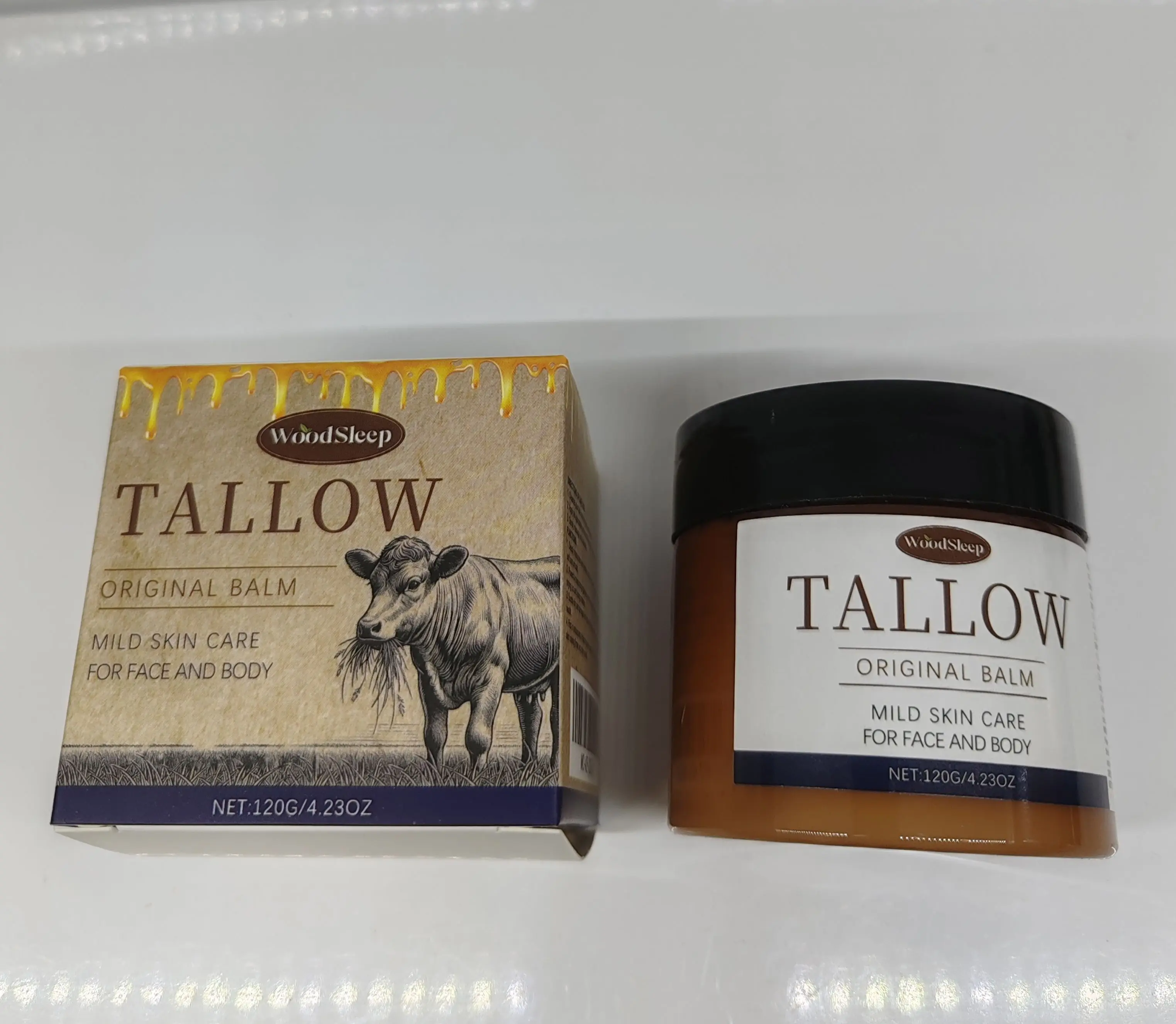 Tallow Original Balm - 120g/4.23oz All-Natural Face & Body Moisturizer - Mild Skin Care Solution for Dry & Sensitive Skin