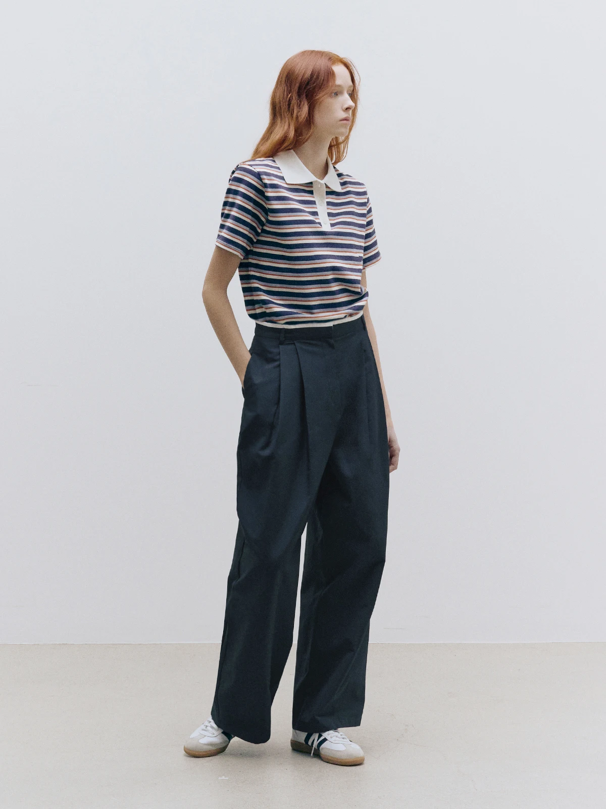 

Spring Summer Loose Women's Cotton Casual Pants Straight Leg Drapey Blue Denim Comfortable Loose Fit Trousers for Ladies