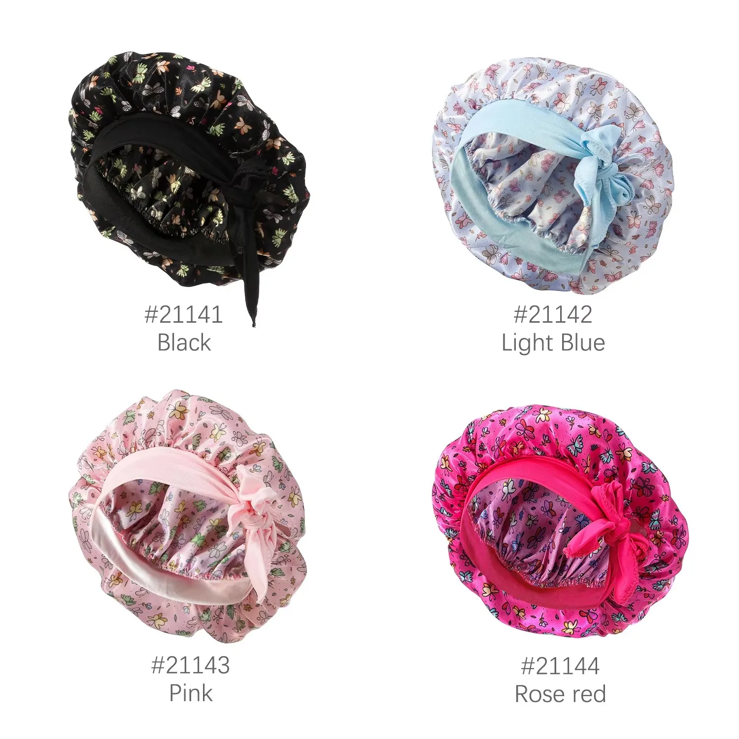 Satin Bonnet for Baby Hair Care Night Sleep Silk Beanie Hat Newborn Baby Girls Children Sleeping Bonnets Cap Kids Cooking Hat