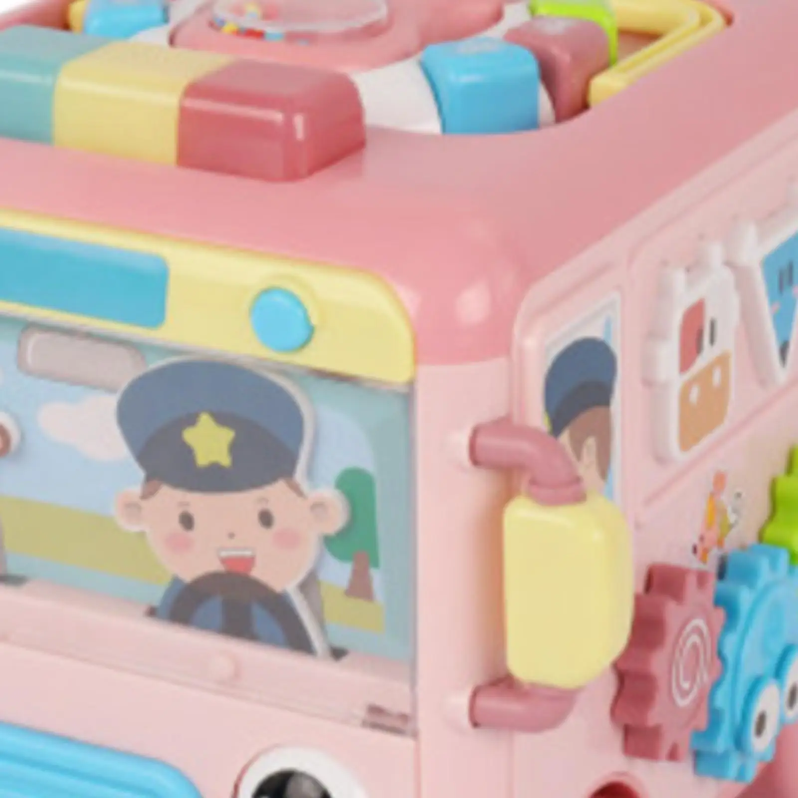 Bebê ônibus brinquedo desenvolvimento aprendizagem com música habilidades motoras finas crianças brinquedo sensorial para meninos meninas crianças bebê presente