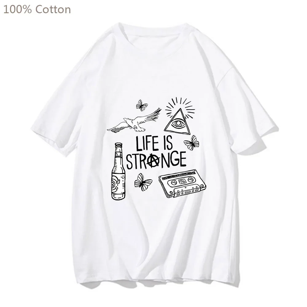 Life Is Strange Harajuku Anime T-shirts Cute Manga/comic Tshirt Funko Pop 100% Cotton Tee-shirt Short Sleeve Men/women T Shirt