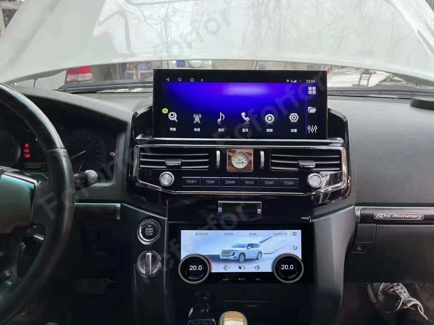 Air Conditioner Climate Board Auto For Toyota Land Cruiser LC200 2008-2015 Car Digital AC Control Panel Android Screen