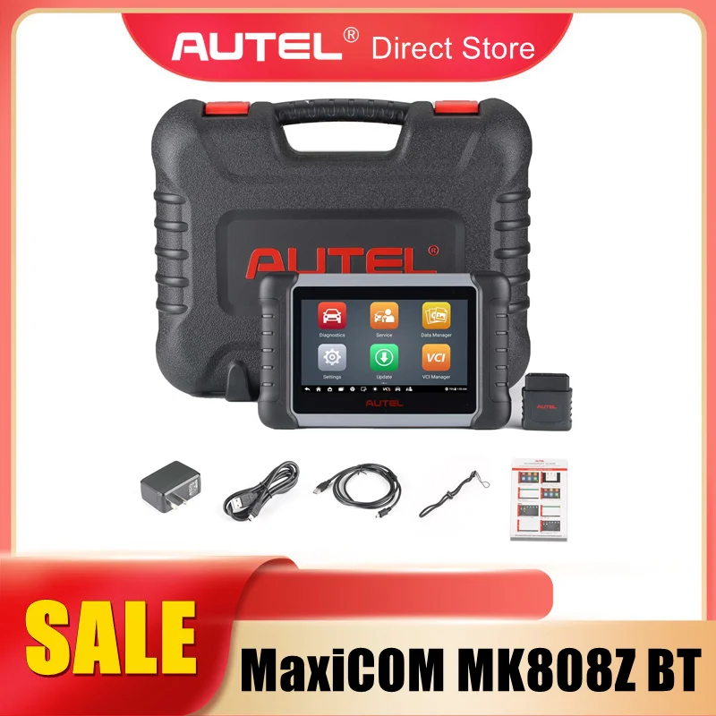 Autel MaxiCOM MK808BT MK808Z-BT Car Diagnostic Scan Tool with Active Tests and Battery Testing Functions