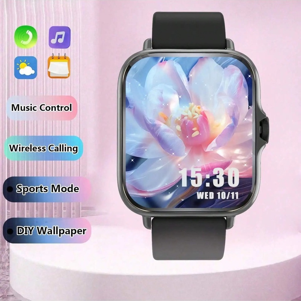  Smart Watch, Wireless Call/Dial, Multiple APP Alerts, Sports Watch, Customized Wallpaper, iPhone/Andriod 