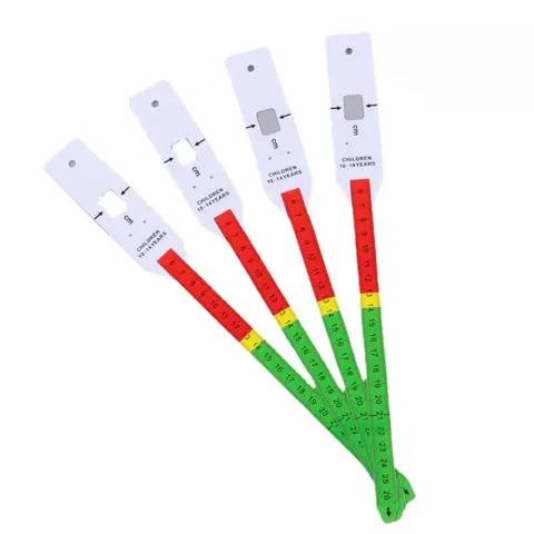 Head Circumference Tape Measure for Pediatrics, Baby, Babies - Plastic, Reusable, Non-Stretchable with End Insert