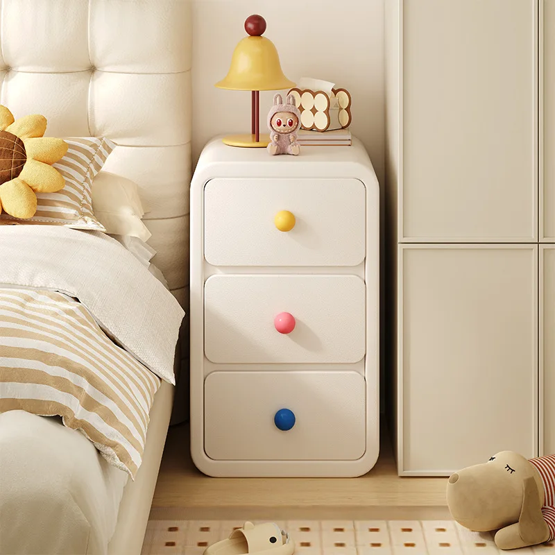 

Bedside table Household bedroom Dopamine storage cabinet Creative cute storage ultra-narrow simple mini storage cabinet