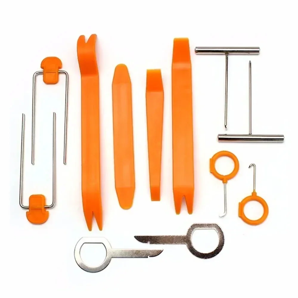 NEW 4/12Pcs Plastic Auto Dismantle Tools Kit Car Radio Door Clip Panel Trim Dash Audio Removal Installer Pry Kit Refit Set  Tool