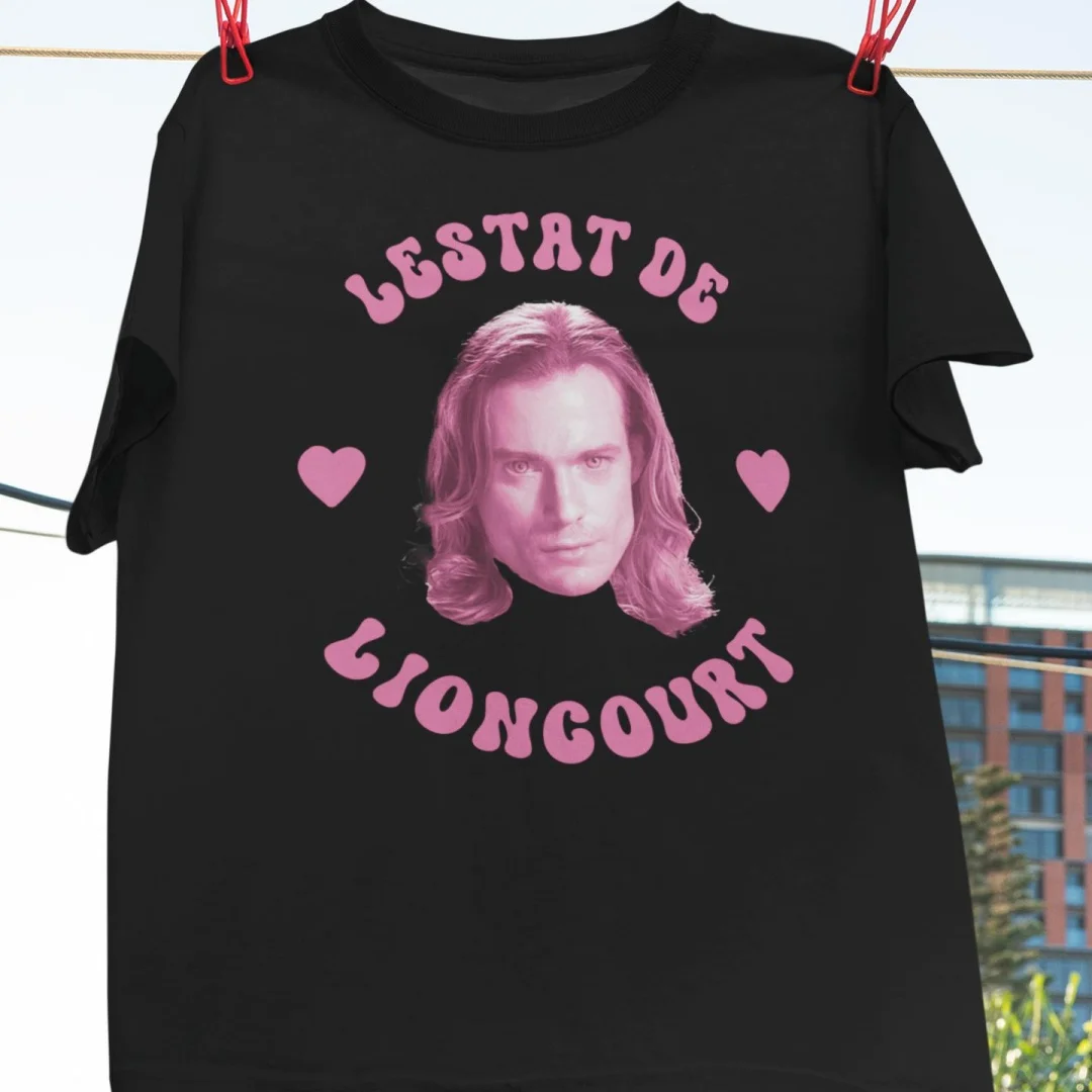 Lestat De Lioncourt Pinky Lover Vintage T-shirt Vampire Romance Shirt Summer Pure cotton Men's T-Shirt Clothing Tee Y2k Woman