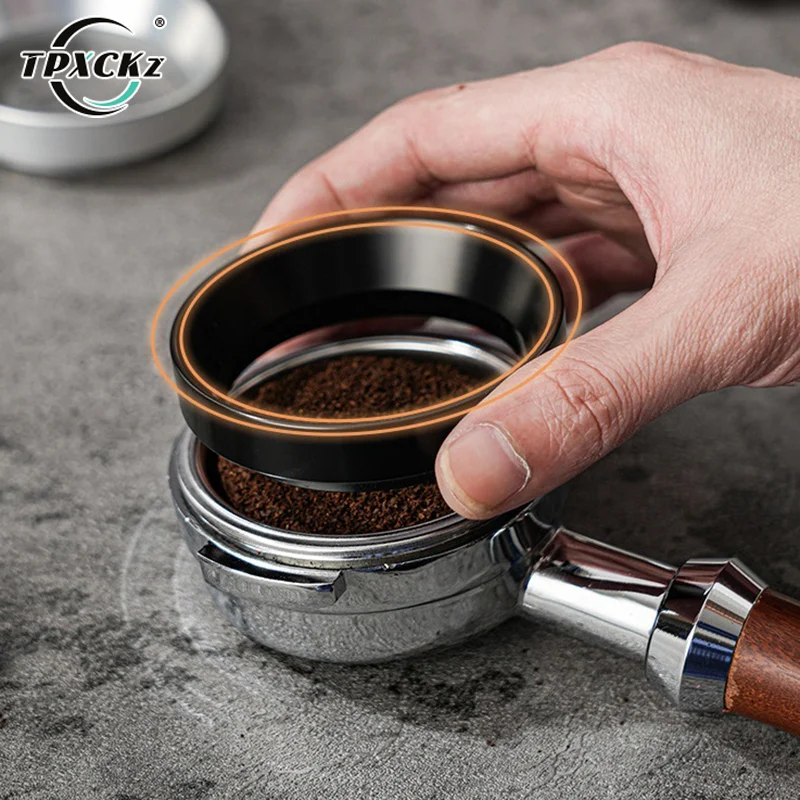 1Pcs Silver Black Coffee Dosing Ring Magnetic Espresso Intelligent Funnel 51mm 53mm 54mm 58mm For Portafilter Barista Tools