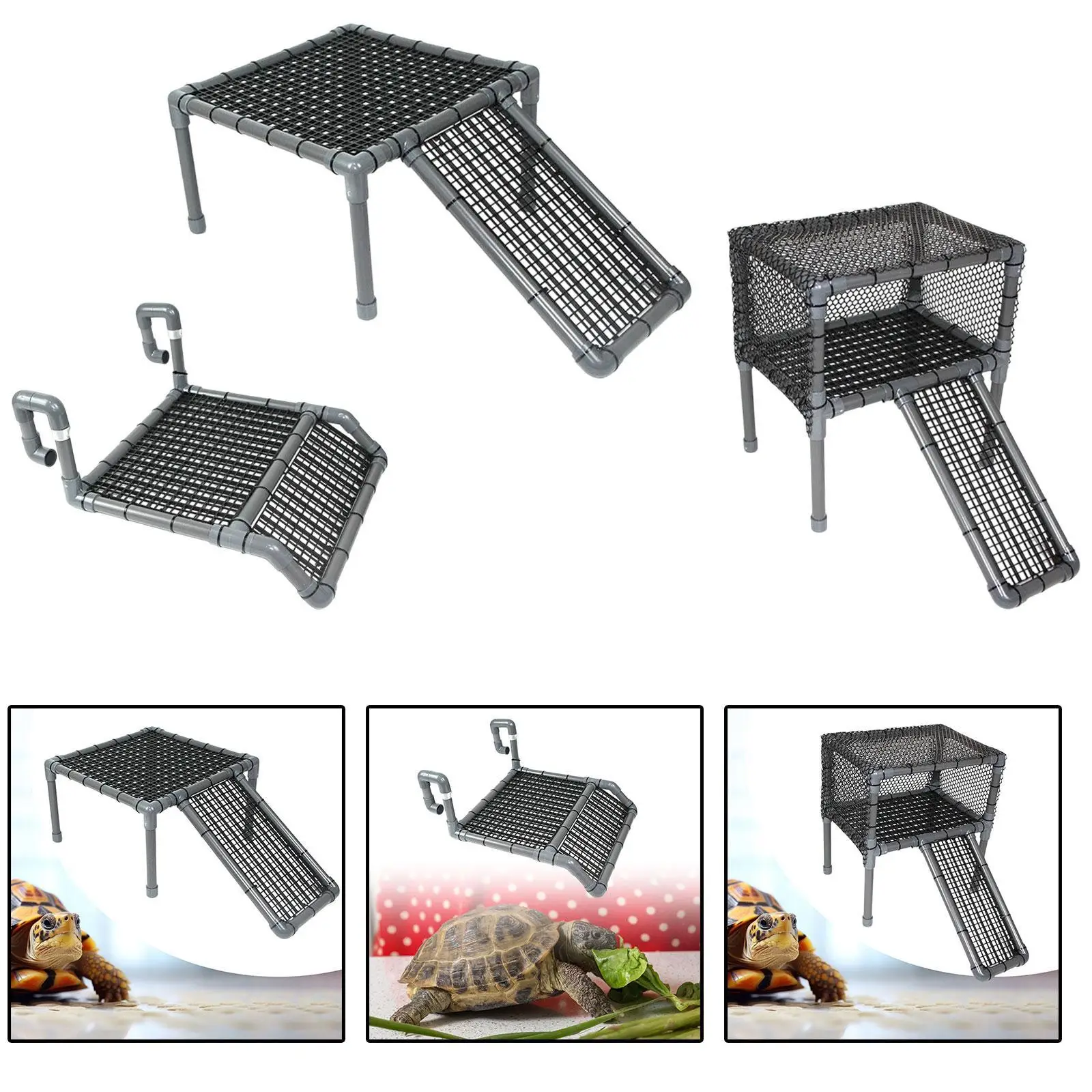 Turtle Ramp Resting Platform PP Safe Material Aquarium Dock Ladder Shelf for Pet Turtle Habitat Turtle House Equipment - view 3