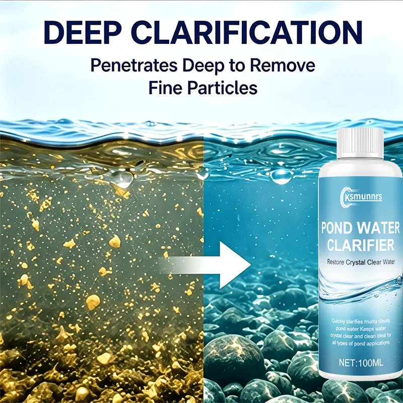 Water Tank Purifier for Ponds Clear Cloudy Water Fish Safe Sediment Remover for Courtyard Fish Ponds